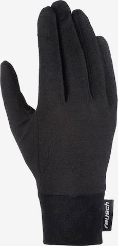 REUSCH Athletic Gloves 'Liner' in Black: front