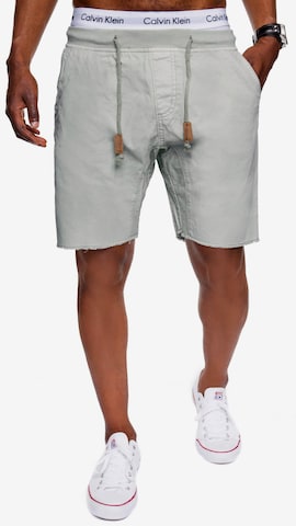 INDICODE JEANS Loosefit Shorts 'Carver' in Grau: predná strana