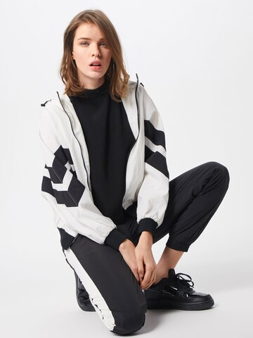 Urban Classics Between-Season Jacket 'Crinkle Batwing' in White