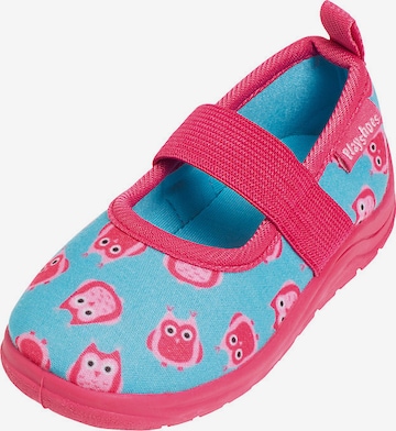 PLAYSHOES Slippers 'Eulen' in Blue: front
