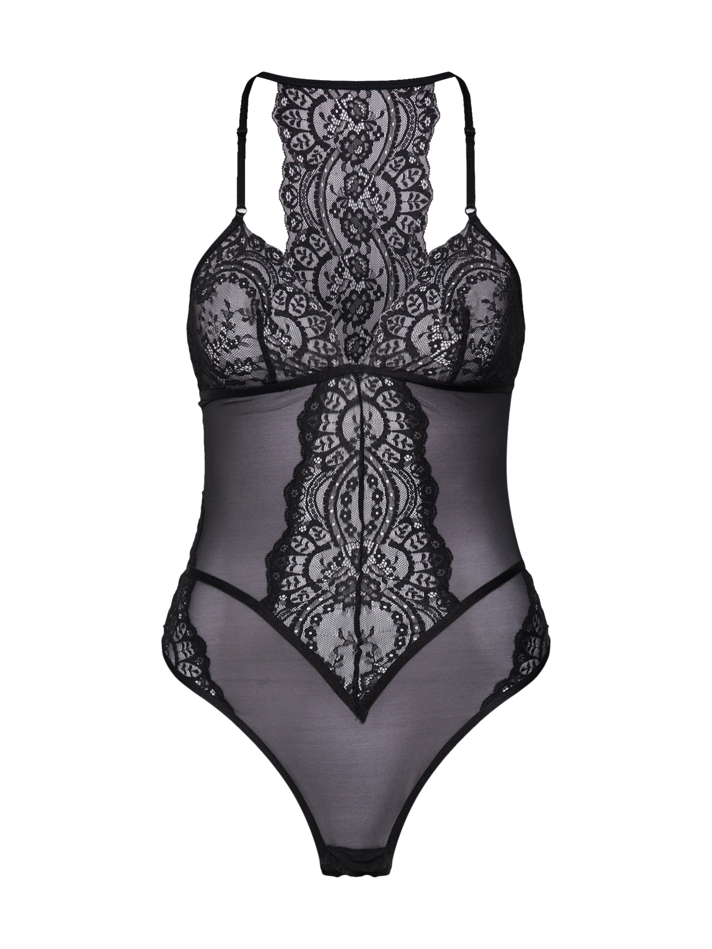 Hunkemöller - Negligé 'Niobe Body' in de kleur Zwart