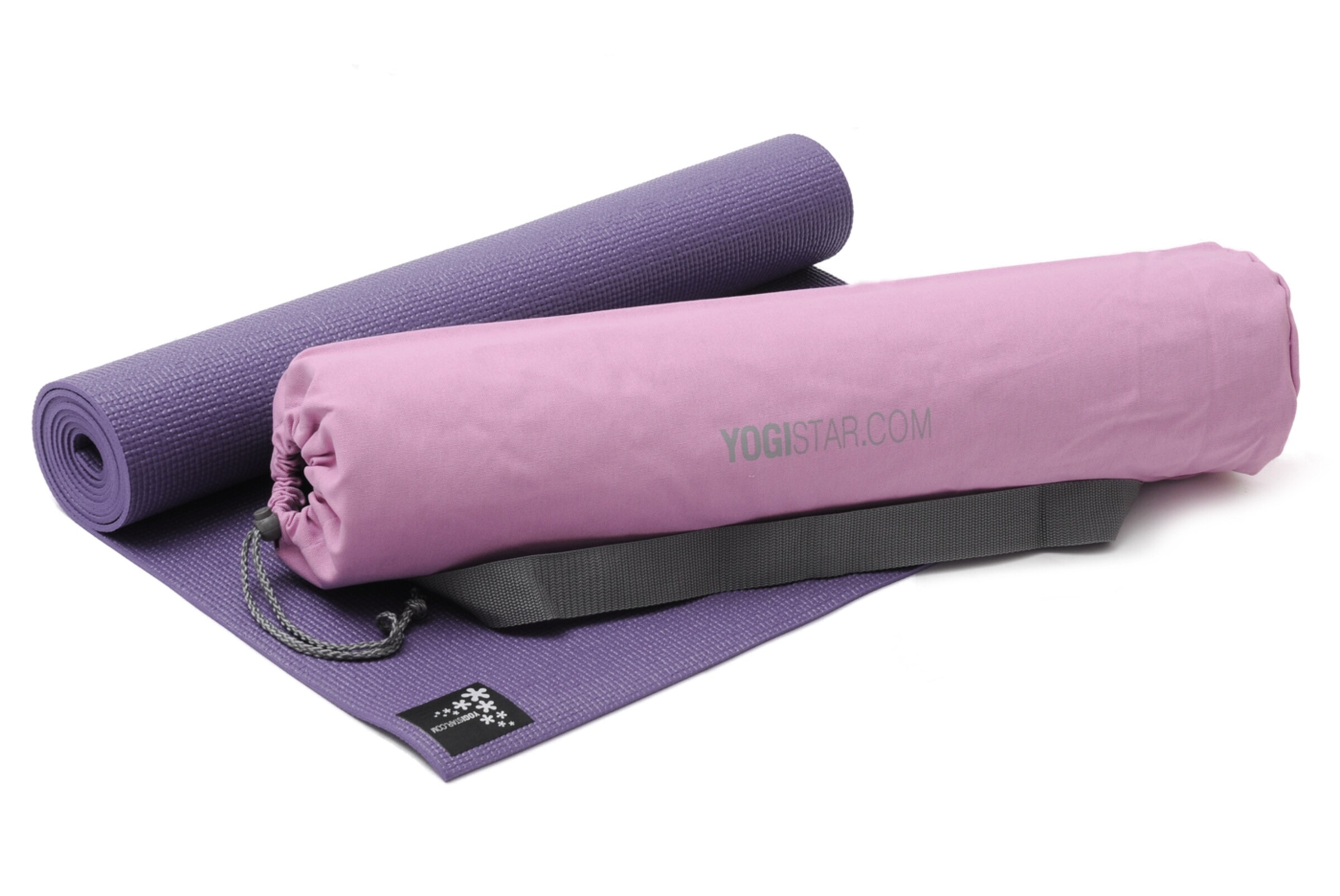 YOGISTAR.COM Yoga-set Starter Edition in Lila: Vorderseite