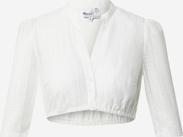 MARJO Блуза в традиционен стил 'Emma-Linda' в бяло: отпред