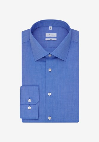 Coupe regular Chemise business SEIDENSTICKER en bleu : devant