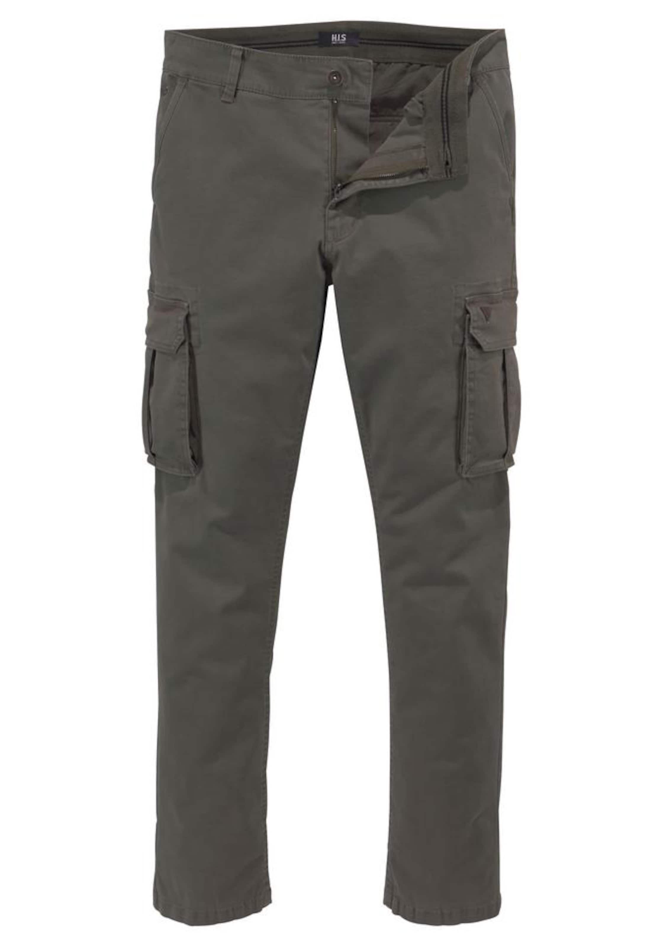 H.I.S Regular Cargohose in Grün: Vorderseite