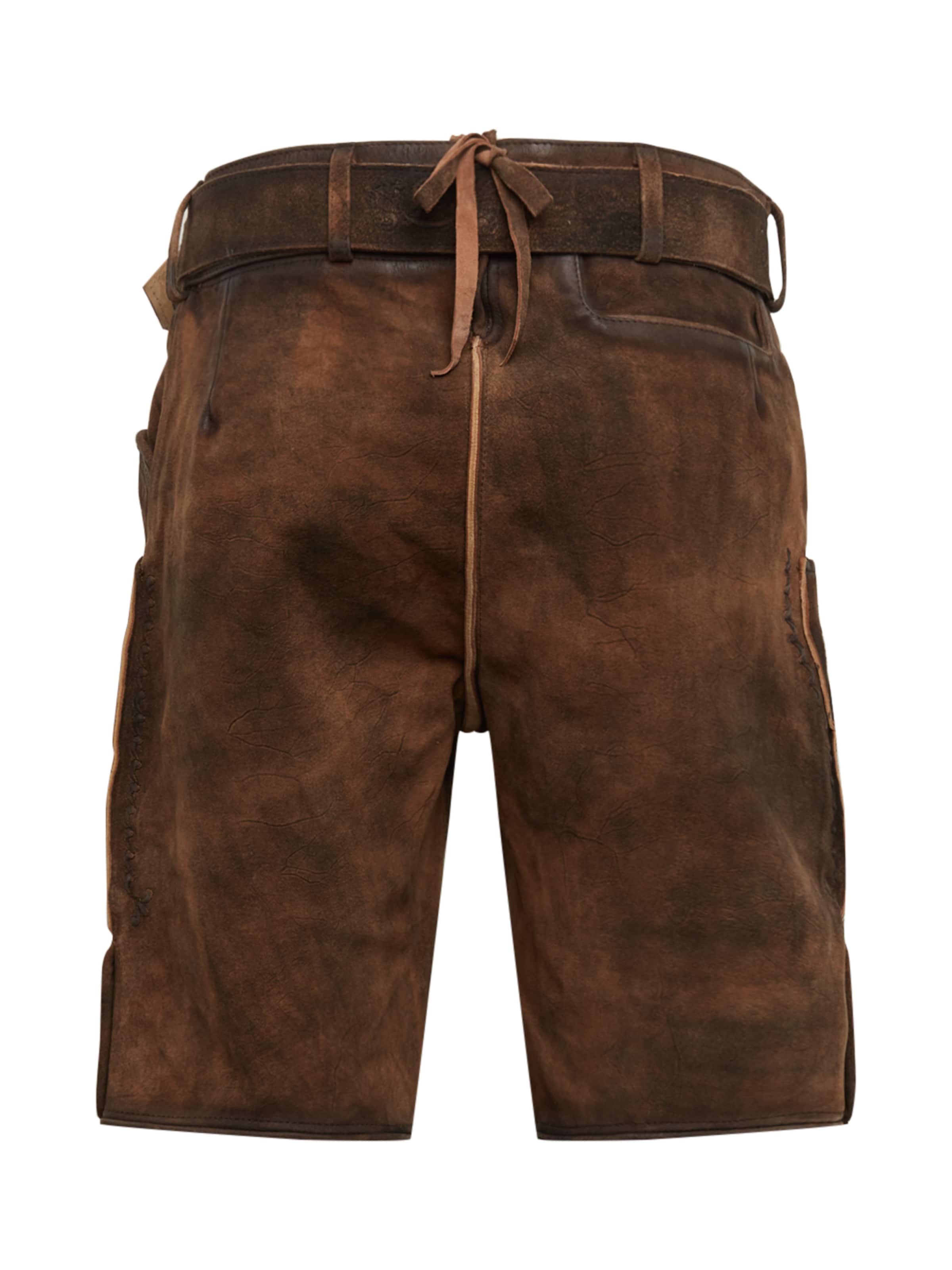 MARJO Normální Krojové kalhoty – hnědá