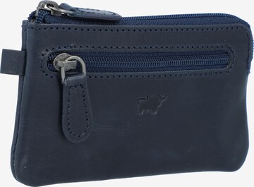 Braun Büffel Key Ring in Blue