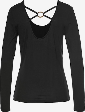 LASCANA Shirt in Schwarz