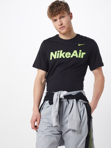 Nike Sportswear Regular Fit T-Shirt 'Air' in Schwarz: predná strana