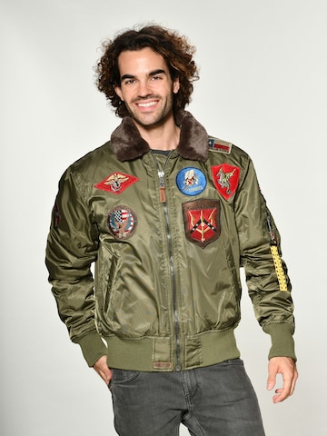 TOP GUN Between-season jacket in Green: front