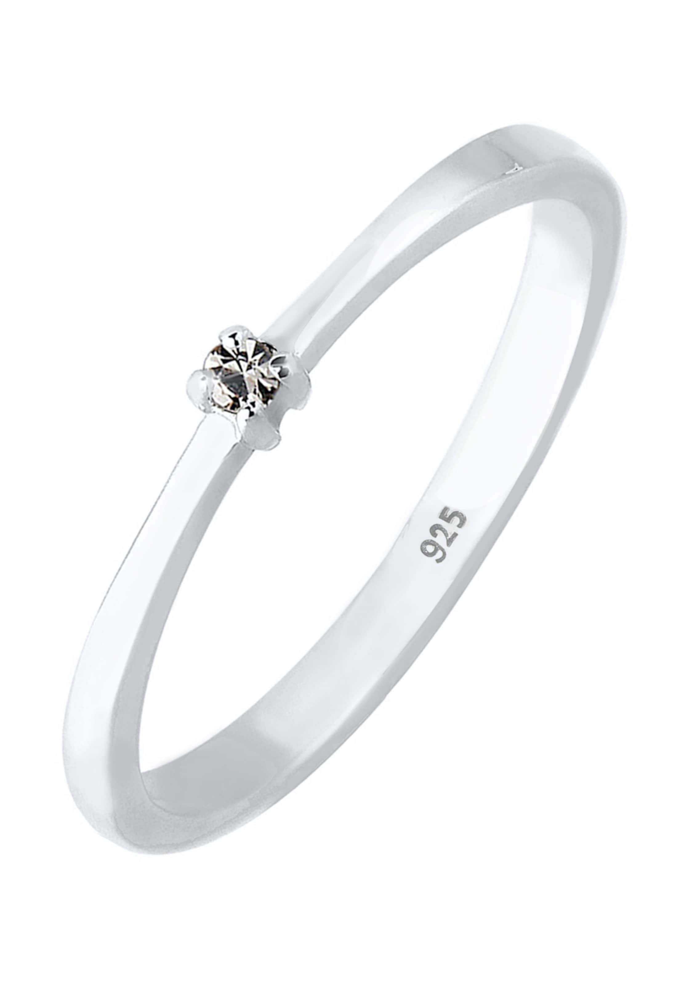 Bague 'Solitär' ELLI en argent : devant