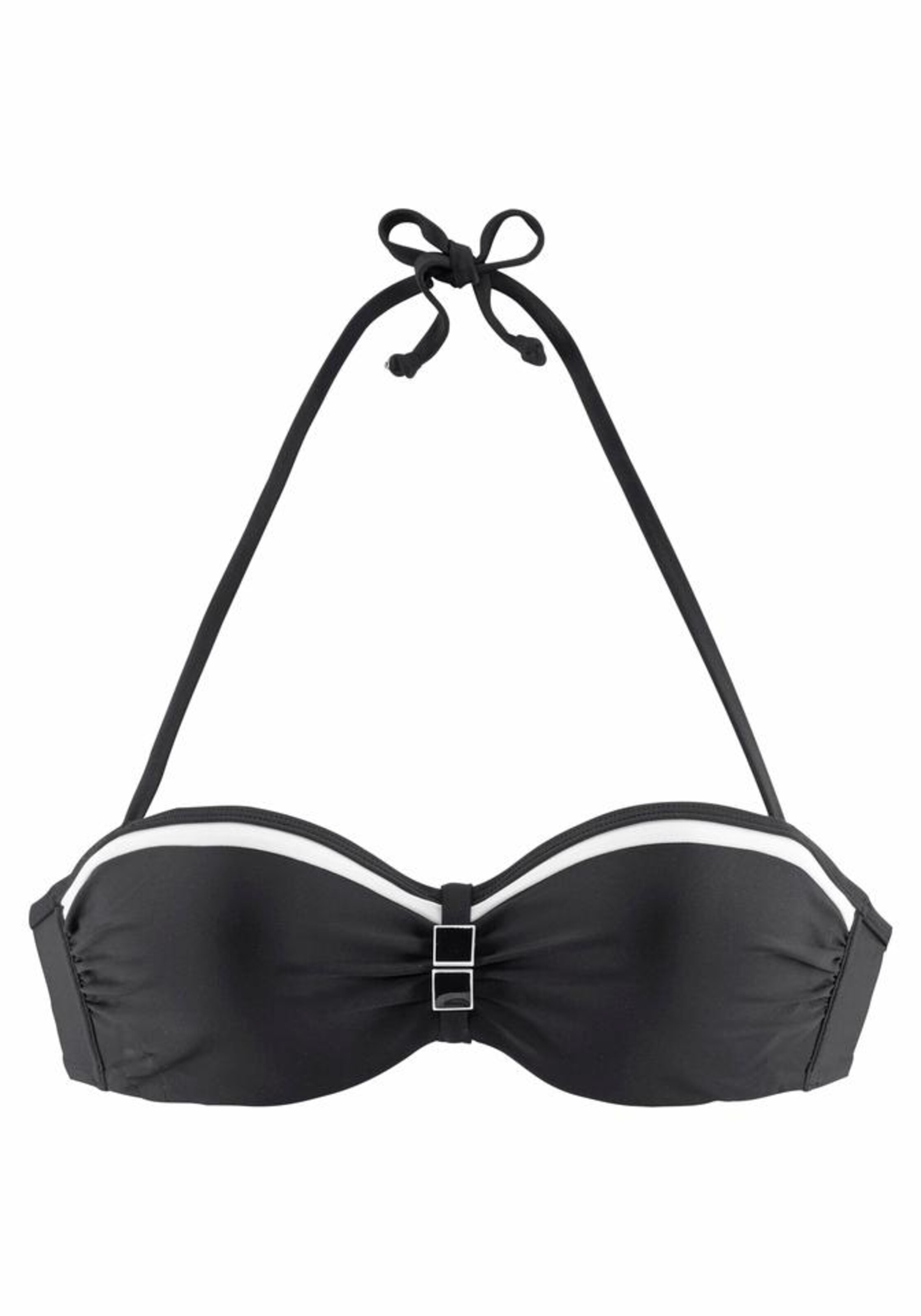 LASCANA Bandeau Bikini i sort