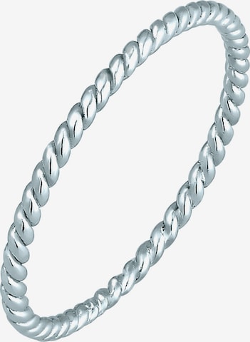 ELLI PREMIUM Ring Geo, Twisted in Silber: predná strana