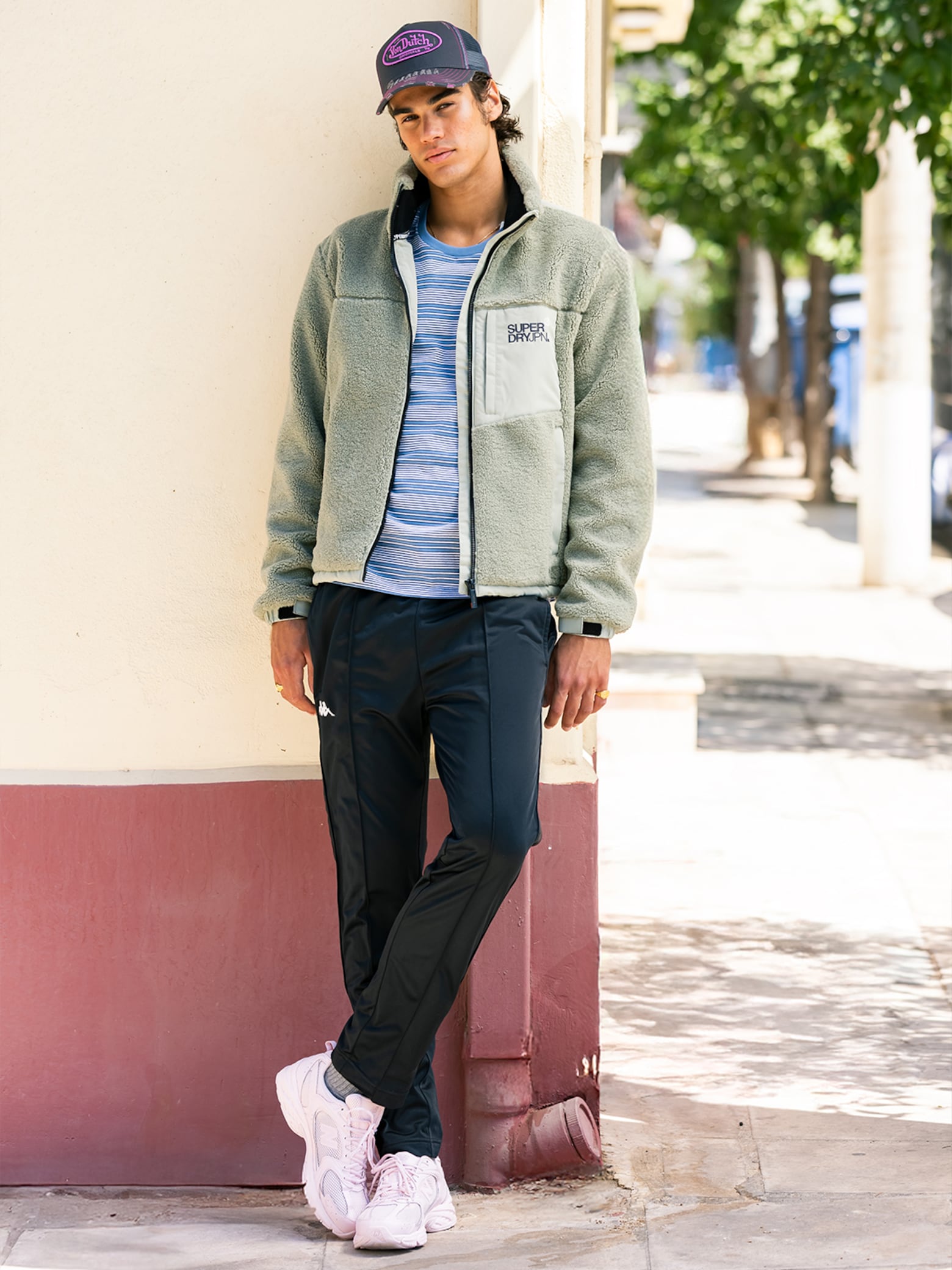 George - Green Fleece Jacket Look