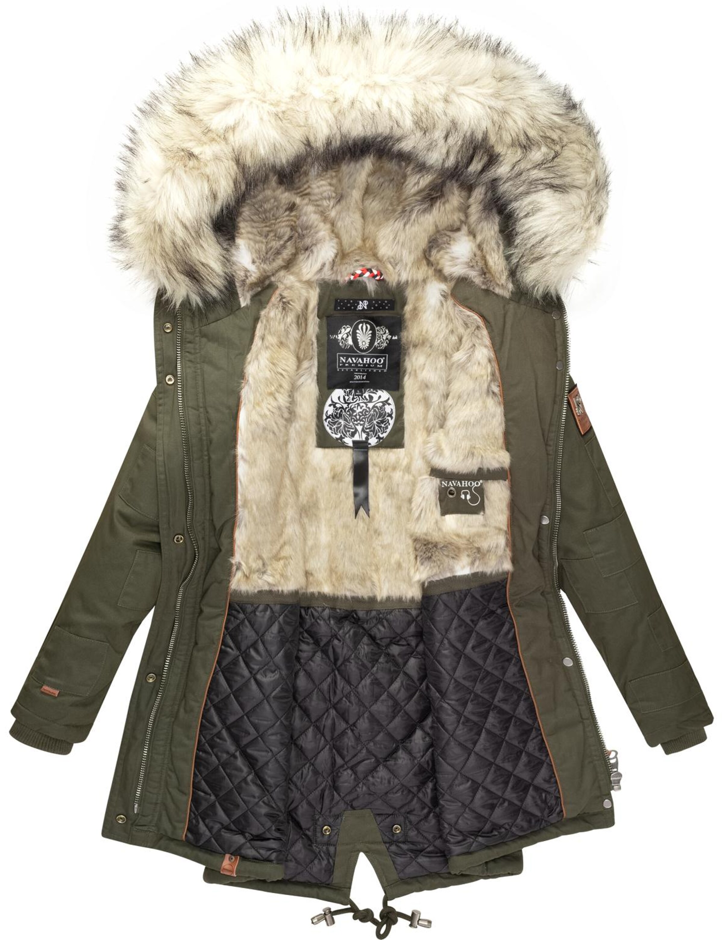 NAVAHOO Mantel 'Honigfee' in Grün