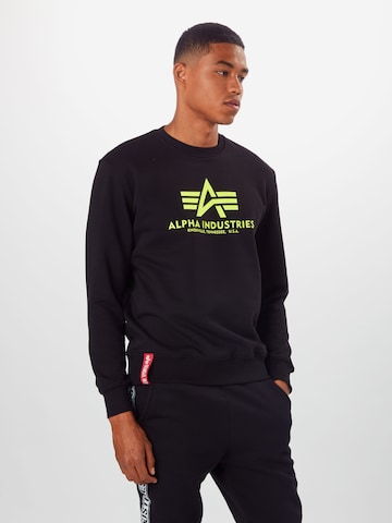 ALPHA INDUSTRIES Sweatshirt in Schwarz: predná strana