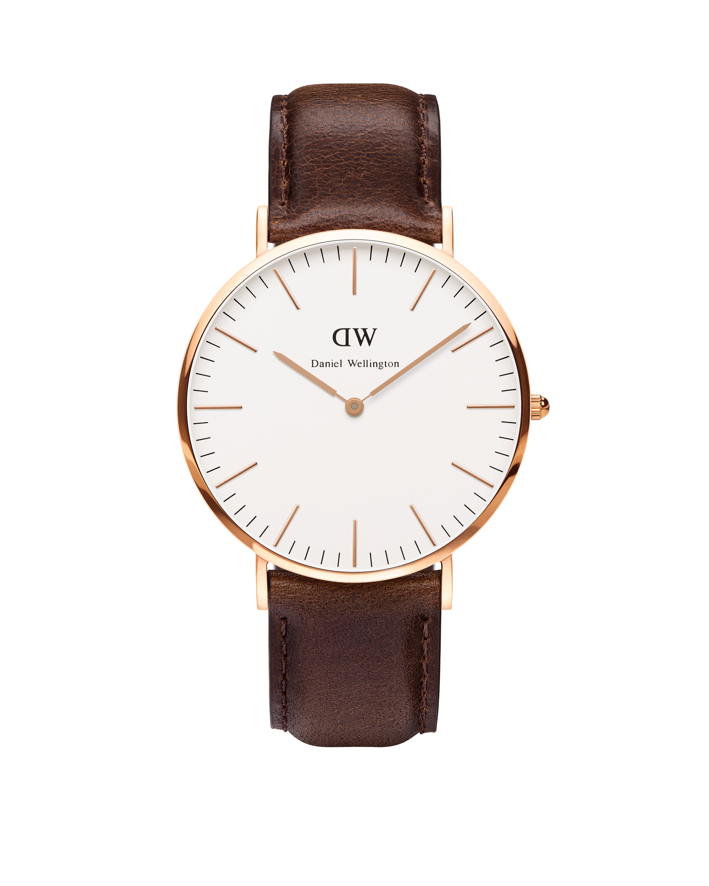 Daniel Wellington Analog watch 'Bristol' in Brown: front