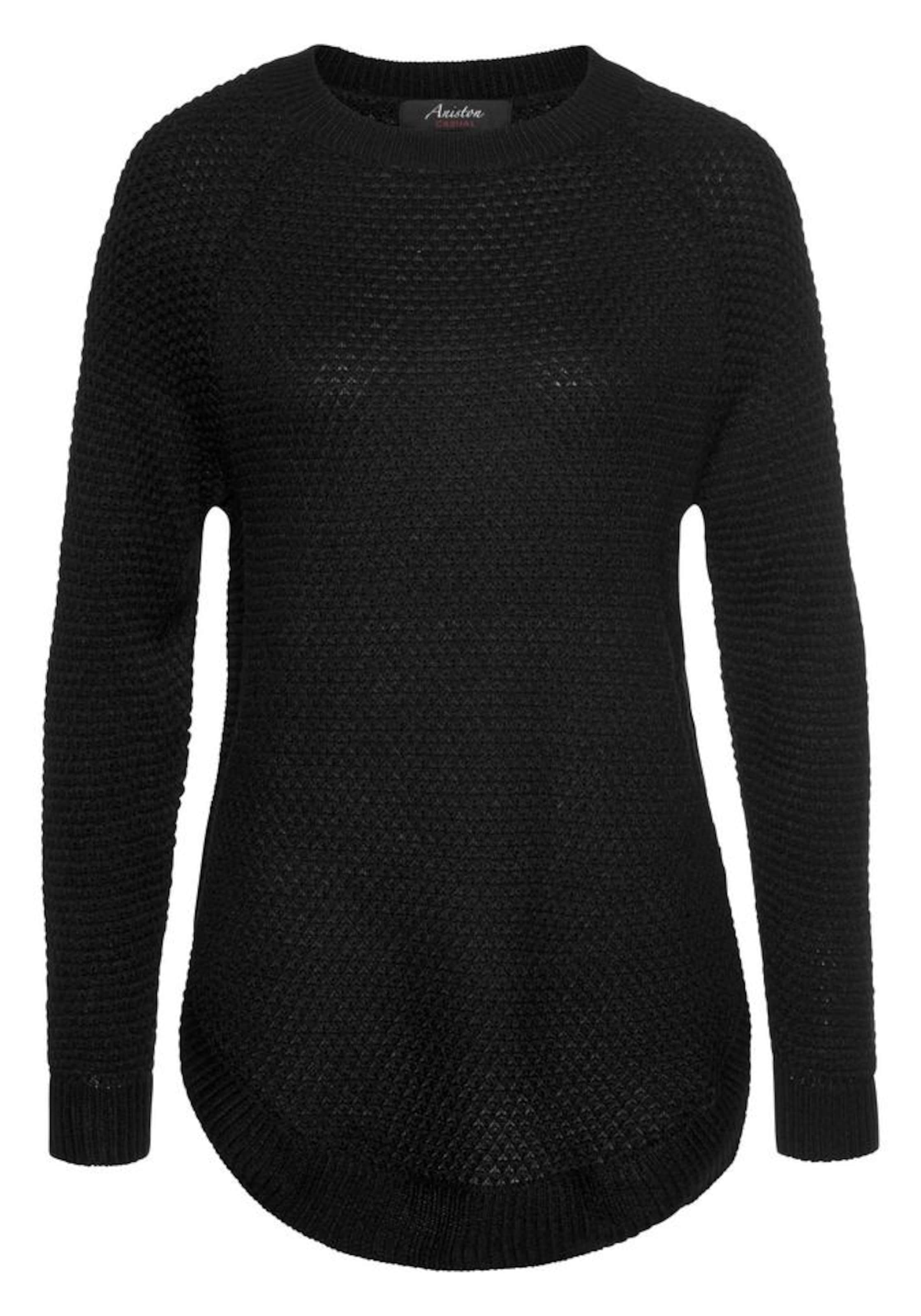 Aniston CASUAL Pullover in Schwarz: Vorderseite