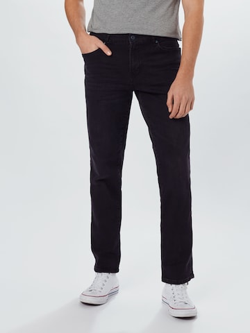 !Solid Regular Jeans in Black: front