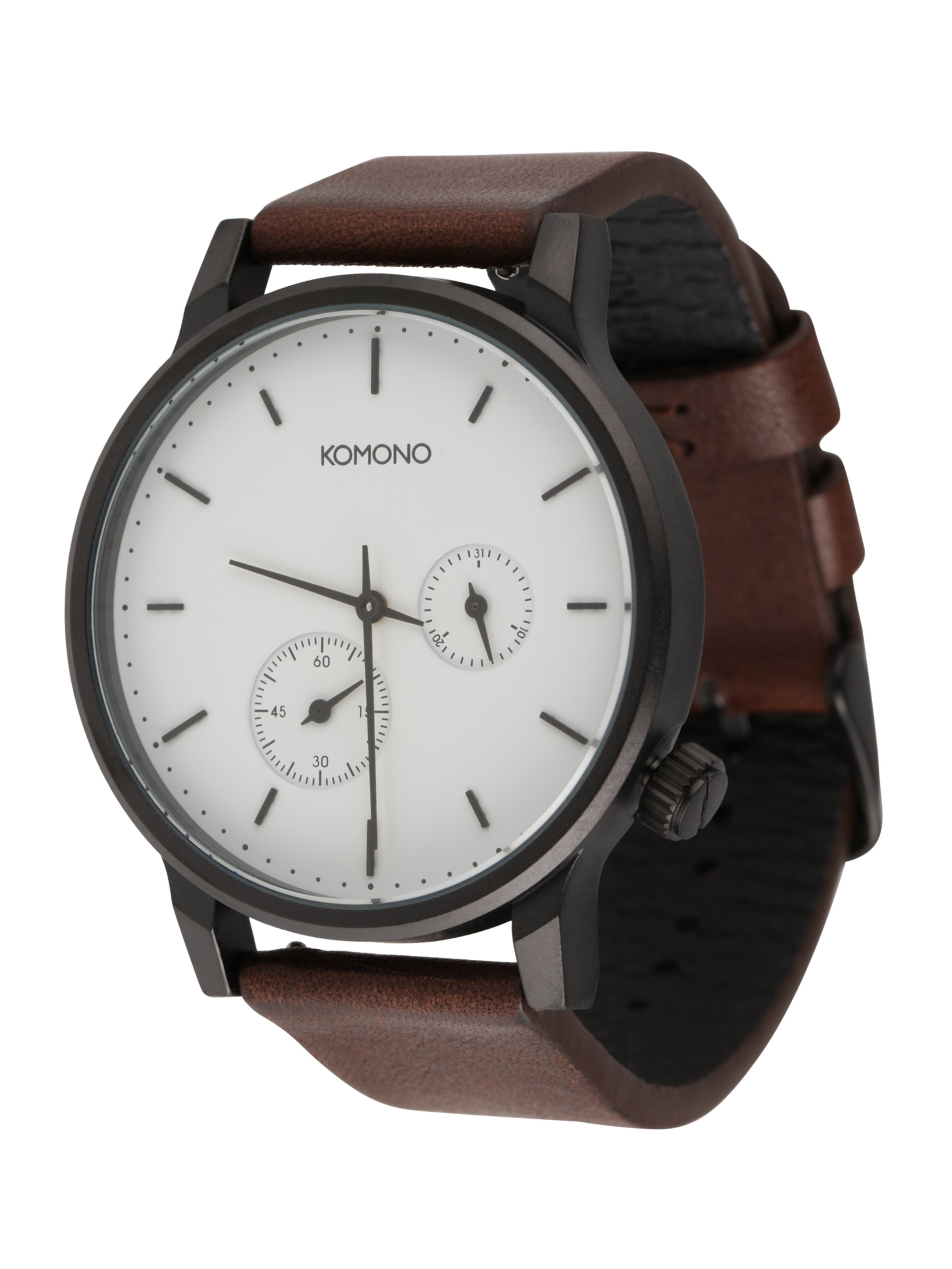 Komono - Analoog horloge 'WINSTON DOUBLE SUBS' in de kleur Bruin