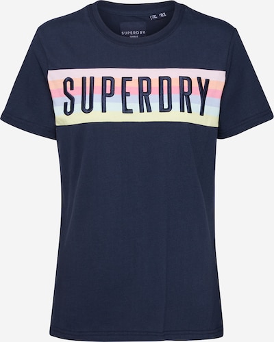 Superdry Majica 'Rainbow' u morsko plava / miks boja, Pregled proizvoda