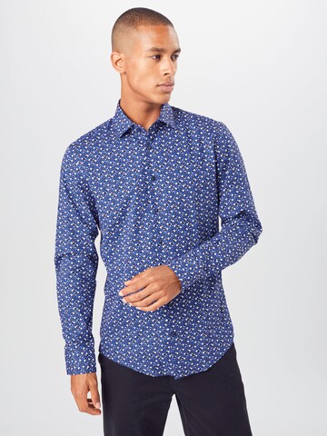 SEIDENSTICKER Slim Fit Риза в синьо: отпред