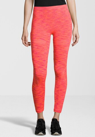 ENDURANCE Skinny Workout Pants 'Battipaglia' in Orange: front