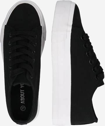 Sneaker low 'Eda' de la ABOUT YOU pe negru: lateral