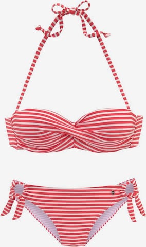 s.Oliver Bandeau Bikini in Red: front