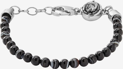 DIESEL Bracelet 'Beaded Studs' en noir / argent, Vue avec produit