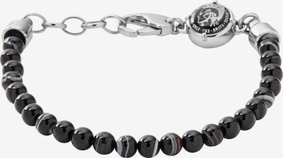 DIESEL Armband 'Beaded Studs' in schwarz / silber, Produktansicht