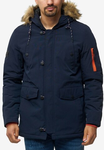 INDICODE JEANS Winterparka 'Leicester' in Blauw