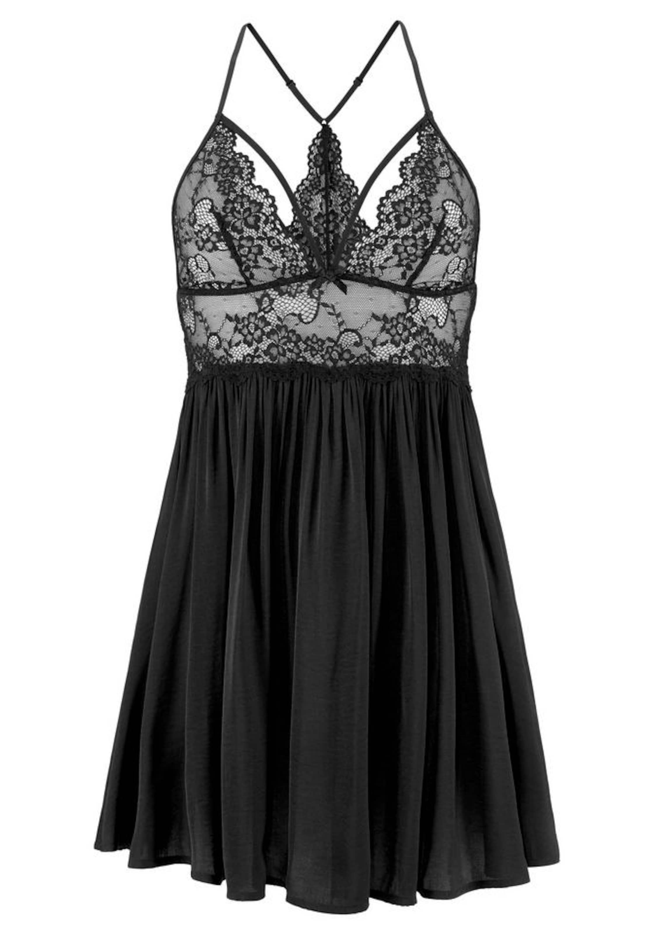 LASCANA Negligee in Black: front
