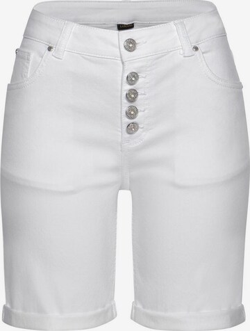 LASCANA Skinny Jeans in White: front