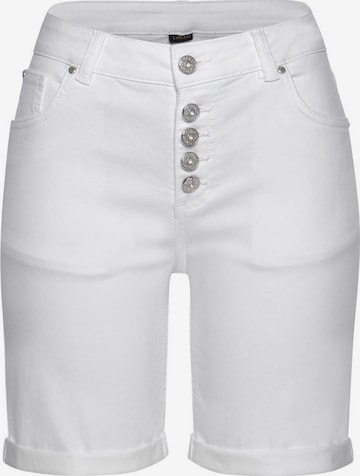 LASCANA Skinny Jeans in White: front