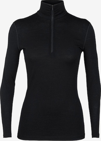 ICEBREAKER Base layer 'Oasis' in Black: front