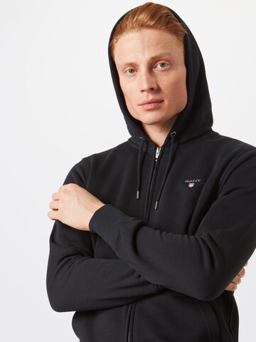 GANT Regular fit Sweat jacket in Black