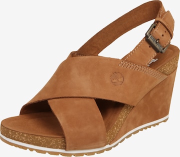 TIMBERLAND Sandalen met riem 'Capri Sunset X-Band Sandal' in Bruin: voorkant