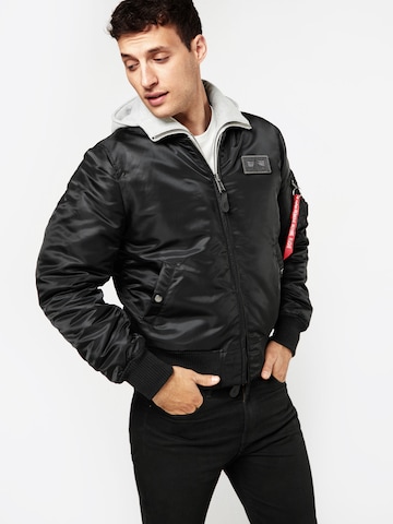 ALPHA INDUSTRIES Between-season jacket 'MA-1 D-Tec' in Black: front