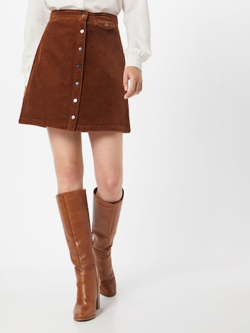 VILA Skirt in Brown: front