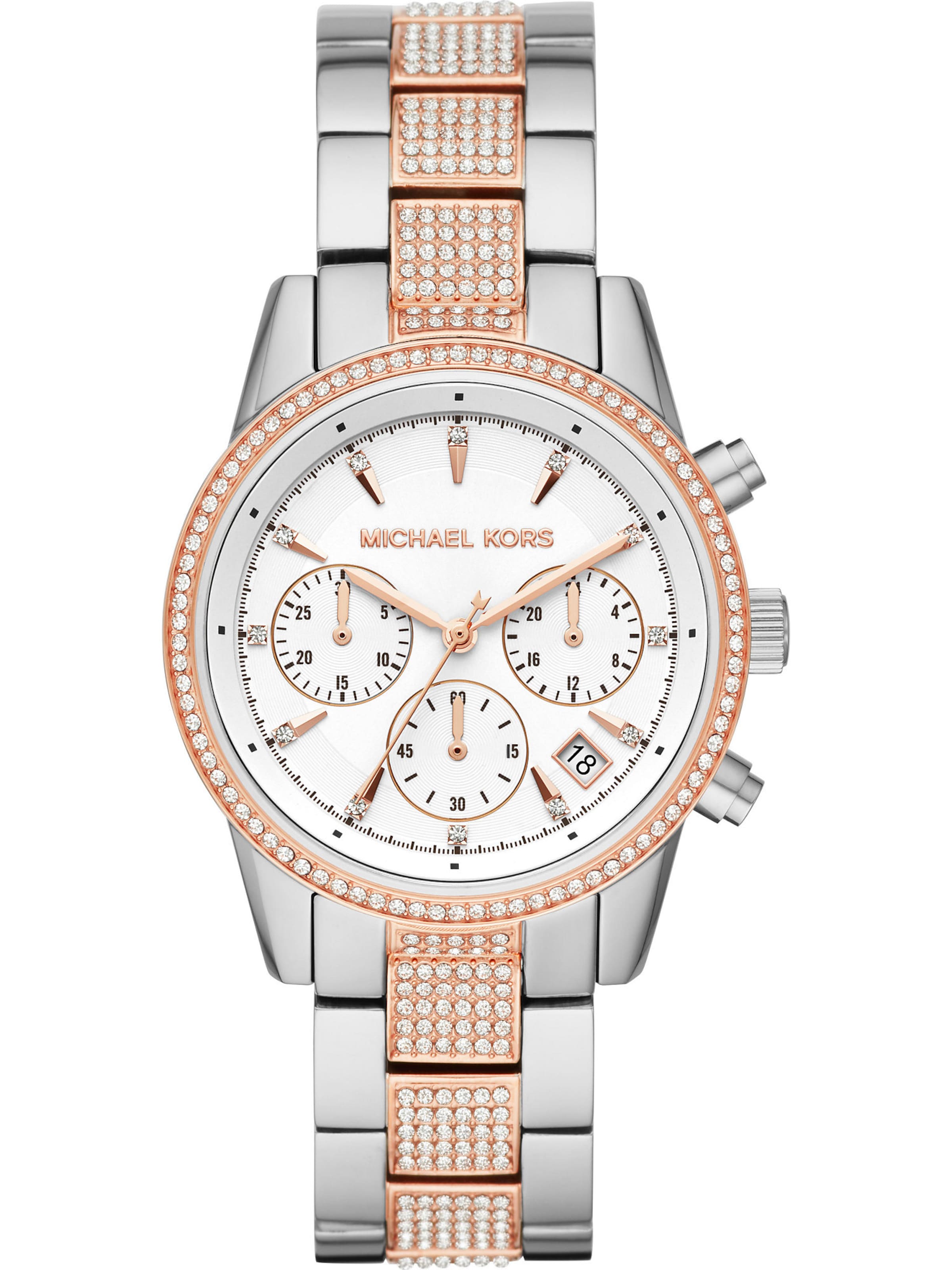 MICHAEL Michael Kors Analógové hodinky 'Ritz' - Strieborná: predná strana