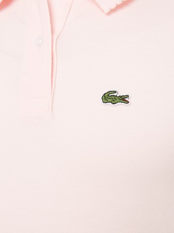 Maglietta 'GIRL SHORT SLEEVED RIBBED COLLAR' di LACOSTE in rosa