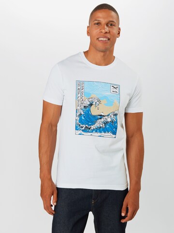 Coupe regular T-Shirt 'Trash Wave' Iriedaily en blanc : devant