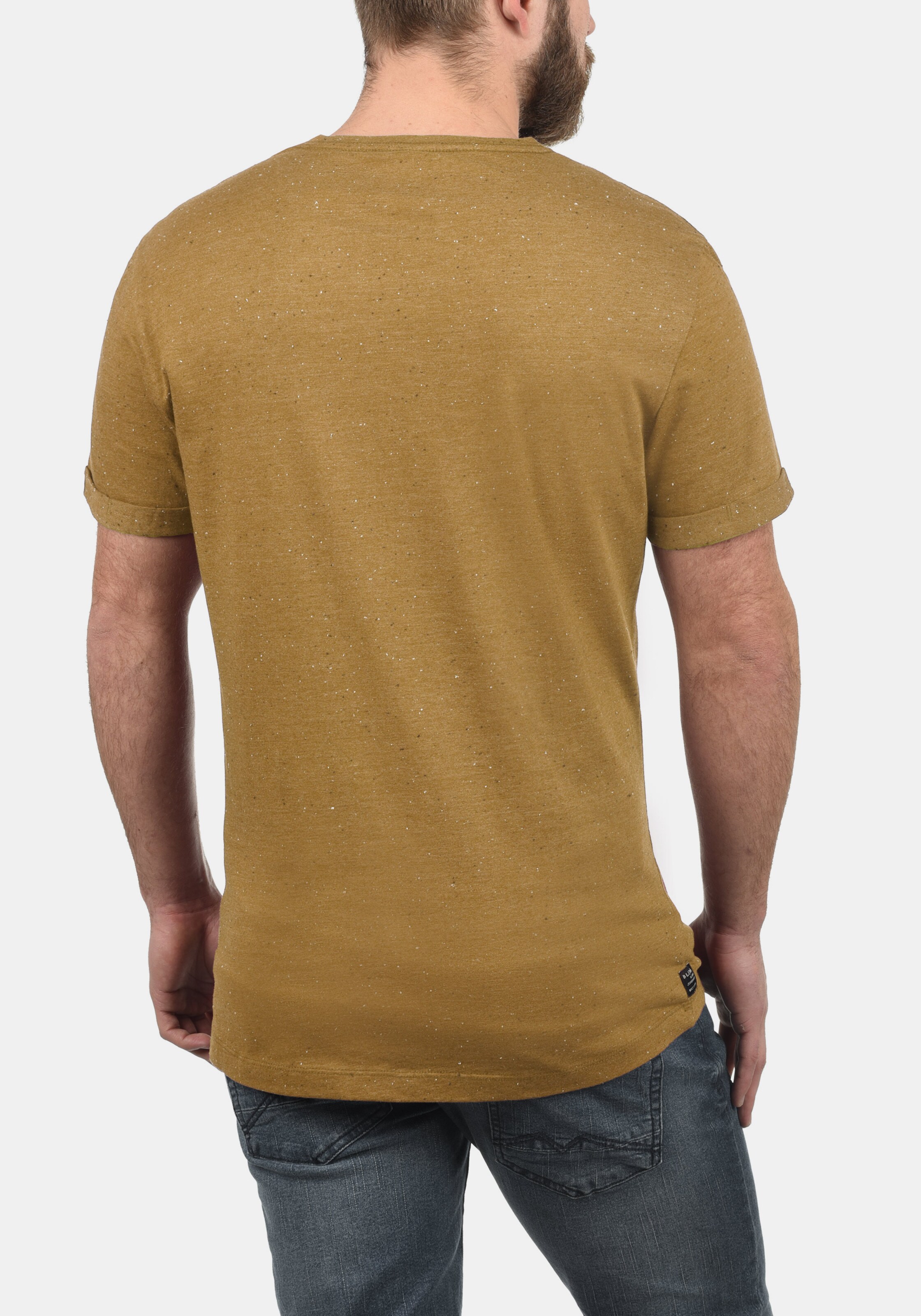 Männer Shirts BLEND Rundhalsshirt 'Napito' in Braun - KN46033