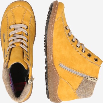 Rieker Lace-Up Ankle Boots in Yellow