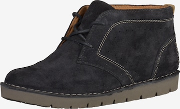 CLARKS Lace-Up Ankle Boots in Blue: front