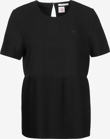 Lacoste LIVE Top 'Crepe' in Black: front
