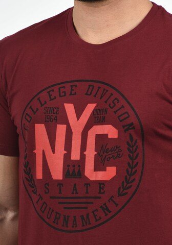 Maglietta 'York' di !Solid in rosso