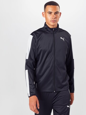 PUMA Regular fit Sportjas in Zwart: voorkant