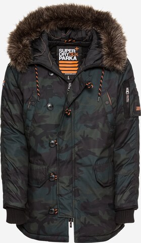 Superdry Parka zimowa w kolorze zielony: przód